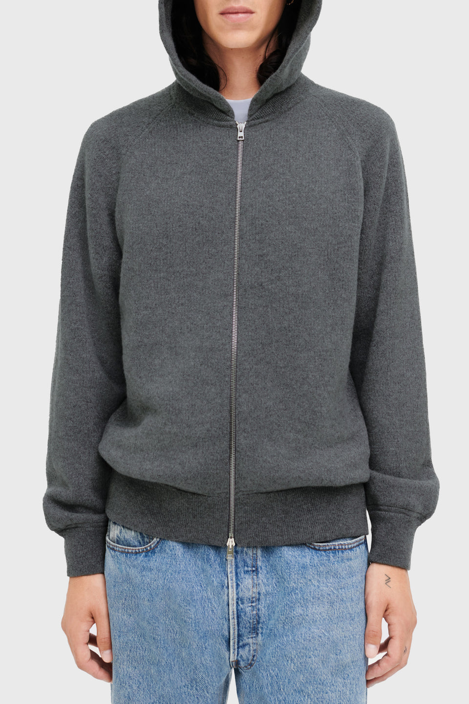GABY CASHMERE ZIP-UP HOODIE
