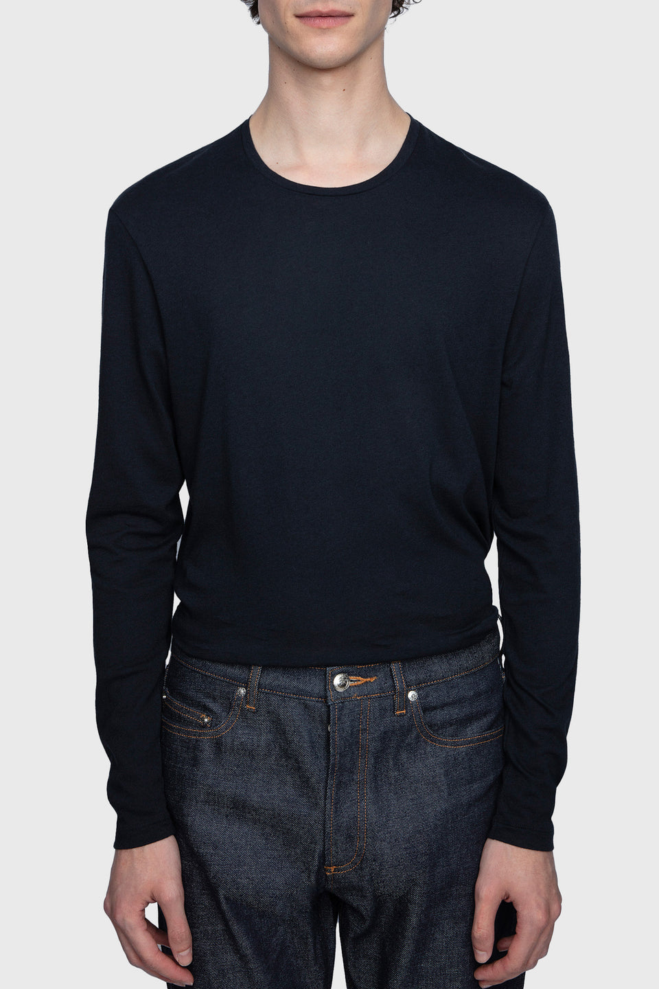 TERRY LS COTTON & CASHMERE T-SHIRT