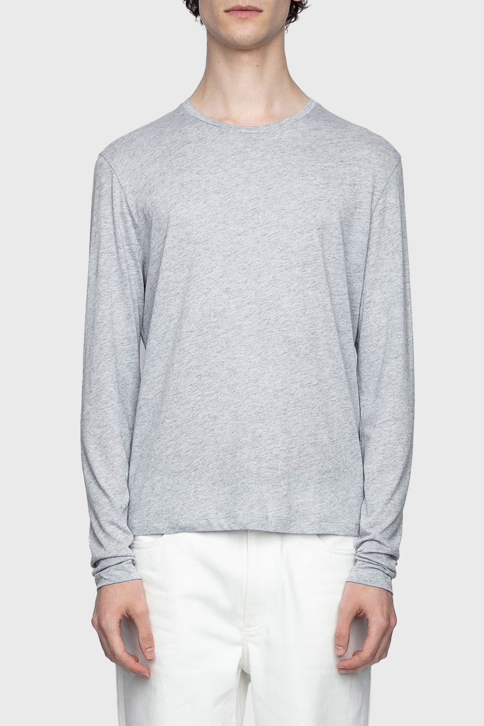 TERRY LS COTTON & CASHMERE T-SHIRT